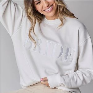 NWT Bride Statement Sweatshirt - White
